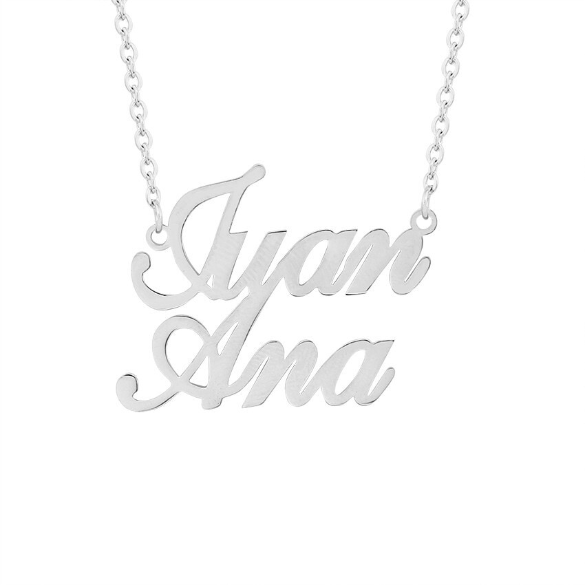 personalized silver necklace